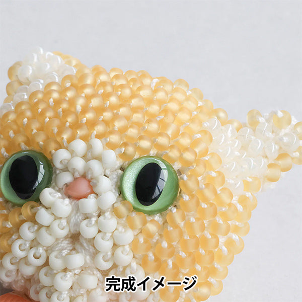 ビーズキット 『猫ブローチキット ブサカワ クリームハチワレ BFK669