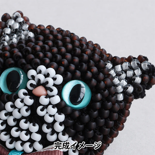 PerlenKit „Katze Brosche Kit Busakawa Kurohachiware BFK670" MIYUKI