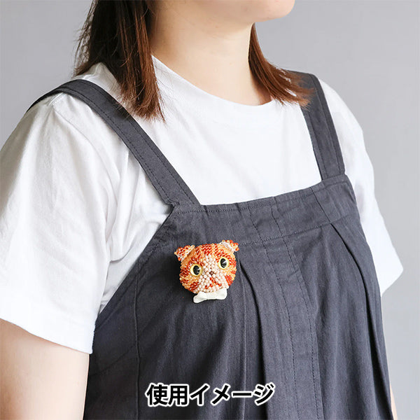 PerlenKit „Katze Brosche Kit gefaltete Ohren Kijitora BFK671" MIYUKI