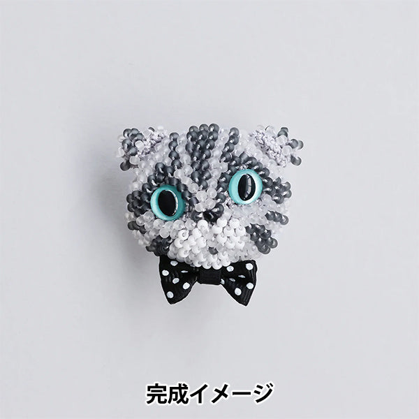 PerlenKit „Katze Brosche Kit gefaltete Ohren Makrele Tiger BFK672“" MIYUKI