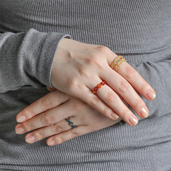 ビーズキット 『ビーズリングキット クリアカラーミックス HCA31//3』 MIYUKI ミユキ