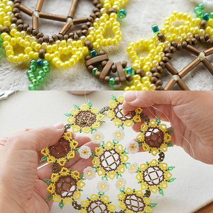 Beadskit "BeadsRacing Flower Doily Kit Sunflower LK015” MIYUKI Miyuki
