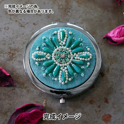 Kit de broderie "Turquoise Blue Flower Compact Mirror 10-2875"
