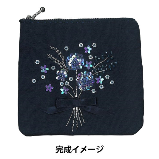 BeadsKit "Span Call Flower SquareZipperPouch 10-3359] Tokyo trade