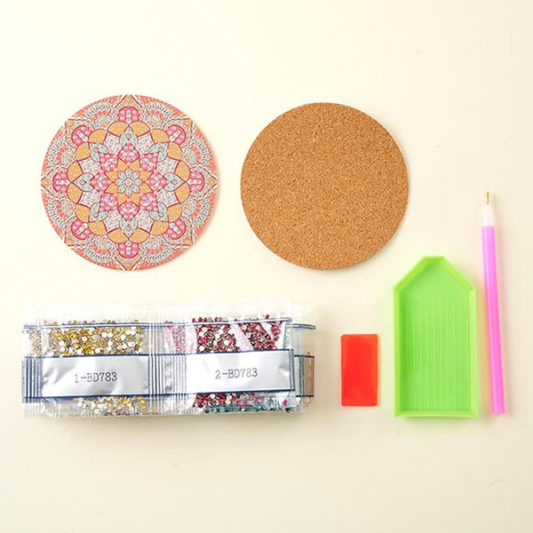 ビーズキット 『ダイヤモンドフィックス コースター モザイク柄 A 10