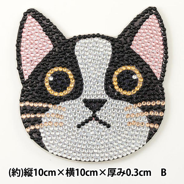 구슬키트 "다이아몬드 수정 코스터 고양이 B 10-4713"