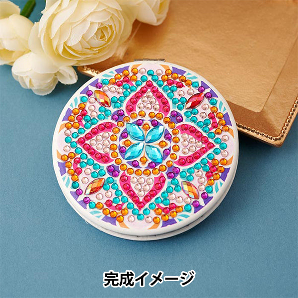 CuentasKit "Diamond Fix Compact Mirror Circle Patrón geométrico C 10-4926"