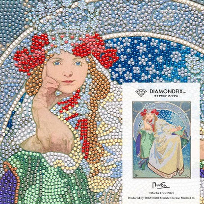 ビーズキット 『ダイヤモンドフィックス MUCHAアートコレクション ヒヤシンス姫 約30×40cm DF34-MC002』