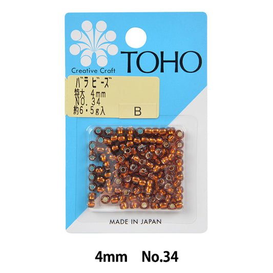 Бисер "РозаБисер Негабаритный 4 мм № 34" Бусы Toho Toho Beads