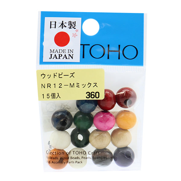 ビーズ『ウッドビーズ NR12-M』TOHOBEADSトーホービーズ – Yuzawaya