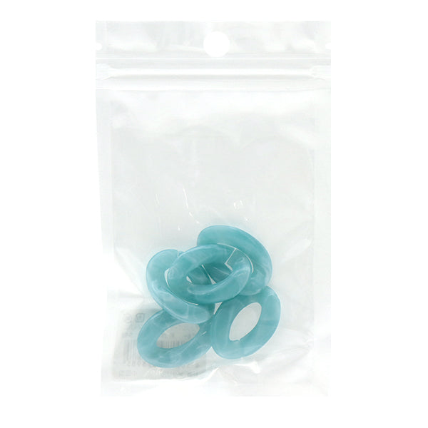 ビーズ 『アクリルパーツ チェーン変形マーブル ブルー 約29mm×21mm 10-3526』