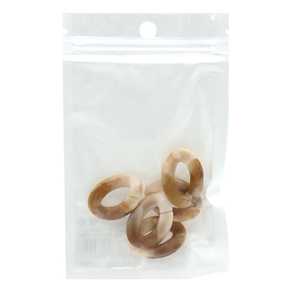 Beads "Acrylic parts chain deformed marble beige about 29mm x 21mm 10-3527"