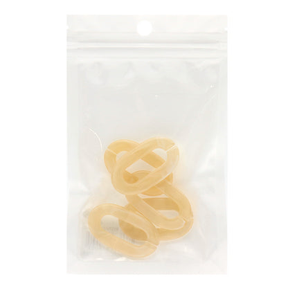 구슬 "아크릴 부품 체인 타원형 대리석 베이지 색 약 37mm x 21mm 10-3528"