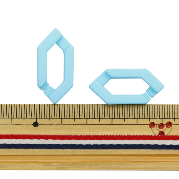 خرز "أجزاء أكريليك سلسلة سداسية حصيرة الساكسفون تقريبًا. 30 مم × 14 مم 10-3538"