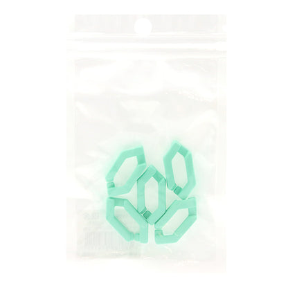 구슬 "아크릴 부품 체인 육각형 매트 녹색 약 30mm x 14mm 10-3539"