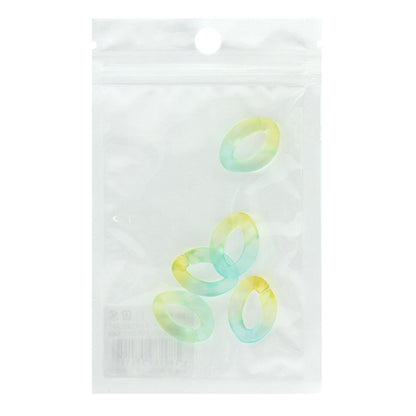 Cuentas "Gradación de deformación de la cadena de piezas acrílicas verde x azul aproximadamente 29 mm x 21 mm 10-3543"