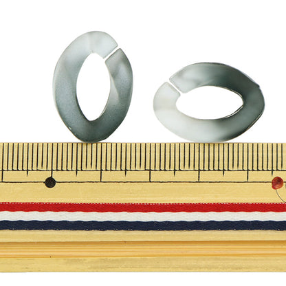 Perlen "Acrylteile Kettenverformung Grau Grau ungefähr 29 mm x 21 mm 10-3544"