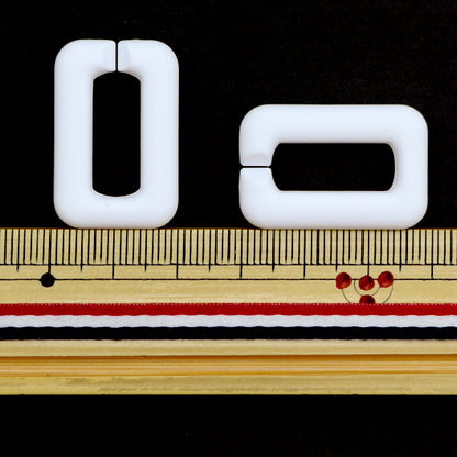 구슬 "아크릴 부품 체인 사각형 매트 약 29mm x 19mm 10-3532"