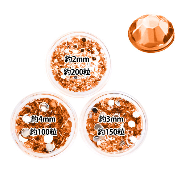 Materiale degli accessori "set di pietre acriliche set arancione 2 mm, 3 mm, 4 mm 10-4012"