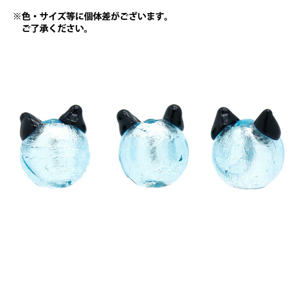 Accessory material "Cat glassBeads 2 pieces light blue 6-6635-12]