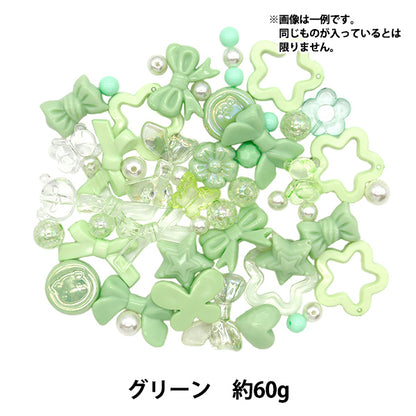 пакетБисер "Причудливые бусины ассорти зеленые 10-4747"