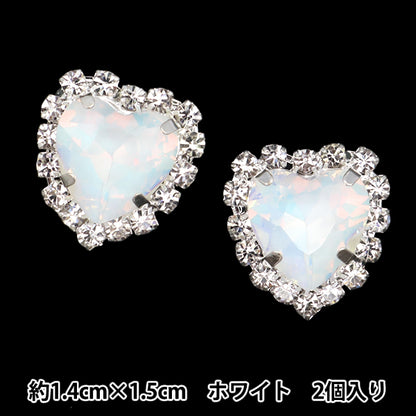 수예부품 "Bijou Center 부품 2 조각 흰색 10-4933"