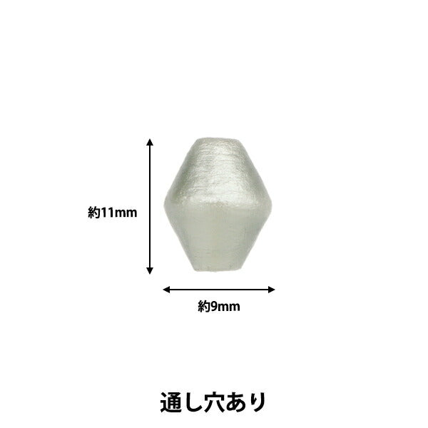 Бисер "Хлопковая жемчужная кома серая примерно 9 х 11 мм 4 штуки"