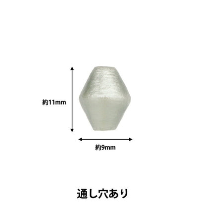 Бисер "Хлопковая жемчужная кома серая примерно 9 х 11 мм 4 штуки"