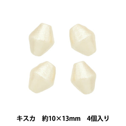 خرز "كوما كيسكا قطن لؤلؤي مقاس 10 × 13 مم تقريبًا، 4 قطع"