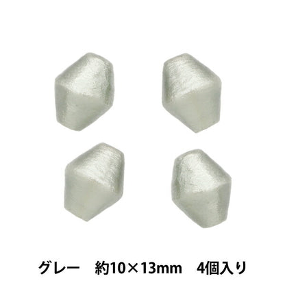 خرز "قطن لؤلؤي كوما رمادي حوالي 10 × 13 ملم 4 قطع"