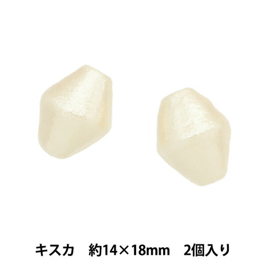 Бисер "Хлопковая жемчужная кома Киска приблизительно 14 х 18 мм 2 штуки"