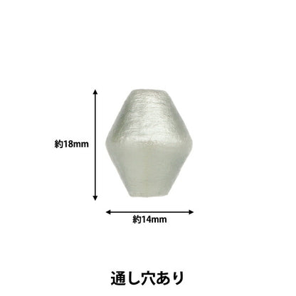 خرز "إطار من القطن اللؤلؤي باللون الرمادي مقاس 14 × 18 مم تقريبًا قطعتان"