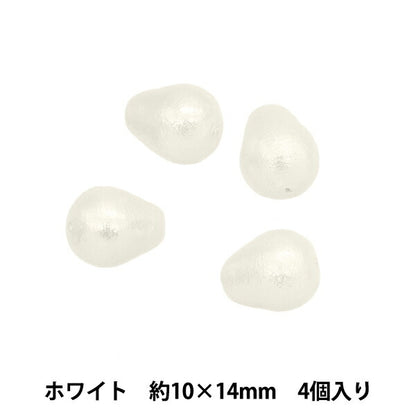 خرز "قطن لؤلؤي تسويو أبيض تقريبًا 10 × 14 مم 4 قطع"