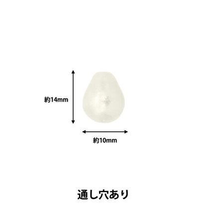 خرز "قطن لؤلؤي تسويو أبيض تقريبًا 10 × 14 مم 4 قطع"