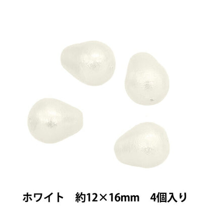 خرز "قطن لؤلؤي تسويو أبيض حوالي 12 × 16 مم 4 قطع"
