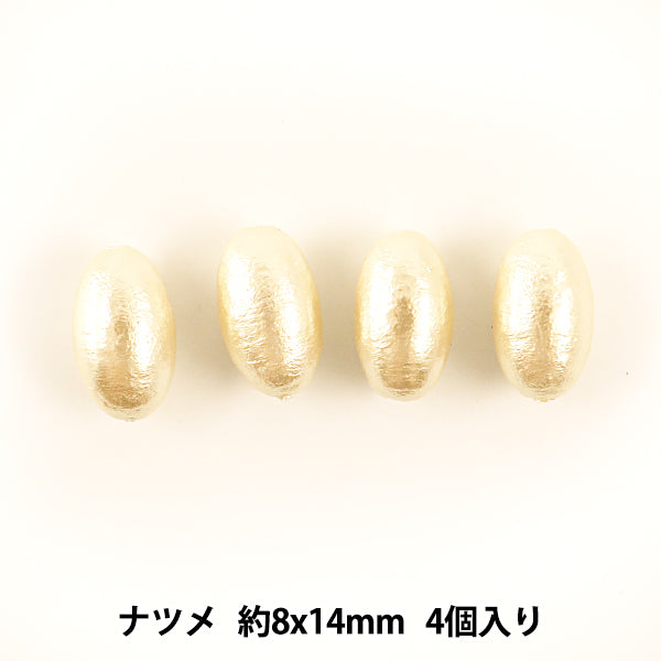 Бисер "Хлопковая жемчужная natsukume kisuka примерно 8 х 14 мм 4 штуки"