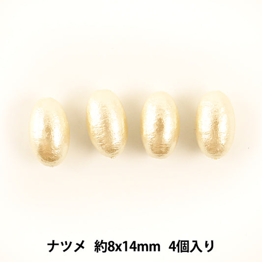 Cuentas "Cotton Pearl Natsukume Kisuka aproximadamente 8 x 14 mm 4 piezas"