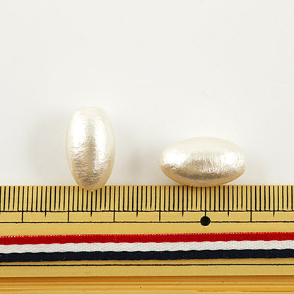 Бисер "Хлопковая жемчужная natsume белый около 11 х 20 мм 4 штуки"