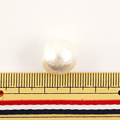 구슬 『코튼진주 마루토 태 구멍 흰색 약 14mm 2 조각]