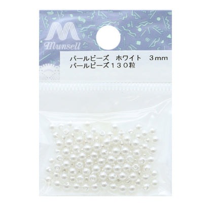 Бисер "ЖемчужинаБисер Белый 3 мм 130 штук]