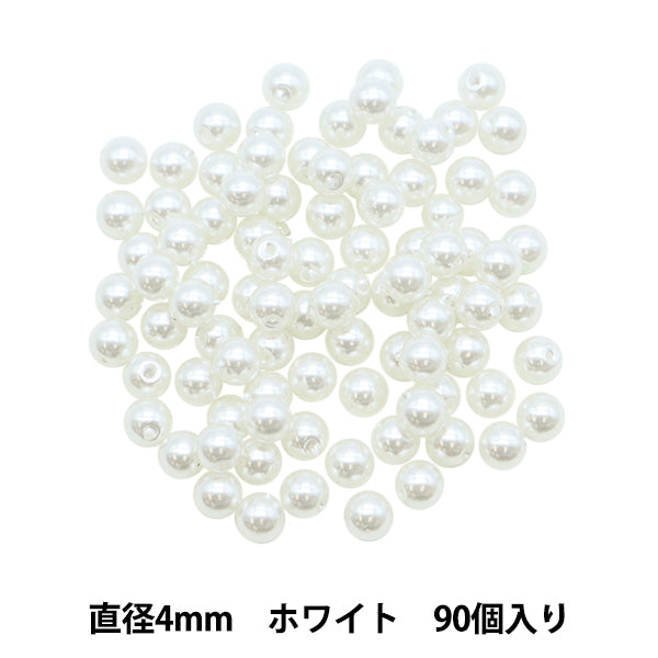 Бисер "ЖемчужинаБисер Белый 4 мм 90 штук]