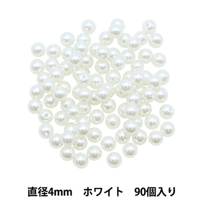 Бисер "ЖемчужинаБисер Белый 4 мм 90 штук]