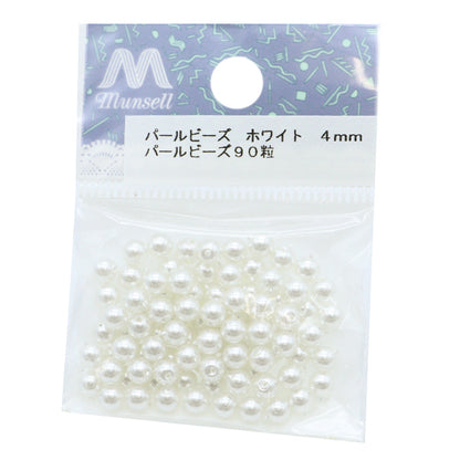 Бисер "ЖемчужинаБисер Белый 4 мм 90 штук]