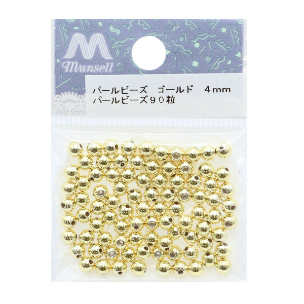 Бисер "ЖемчужинаБисер Золото 4 мм 90 штук]