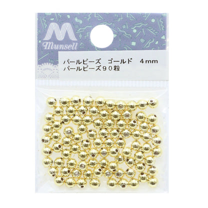 Бисер "ЖемчужинаБисер Золото 4 мм 90 штук]