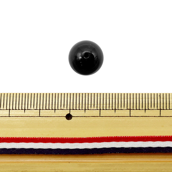 ビーズ 『アクリル スキ玉 12mm JET 5個』