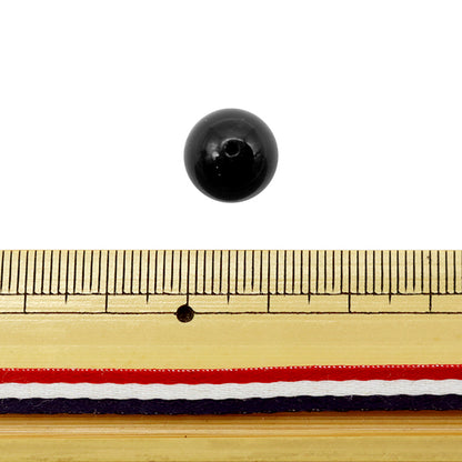 ビーズ 『アクリル スキ玉 12mm JET 5個』