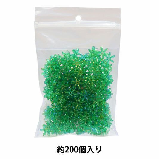 Бисер «Ширина цветочных бусин около 1,4 см 8 -й цвет зеленый»