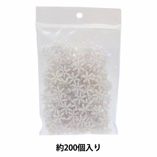 Бисер "Ширина цветочных бусин около 1,4 см 11 -й цвет белый"