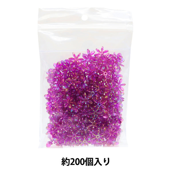 Perlen "Blumenperlen Breite ca. 1,4 cm 12. Farbe Purpur"